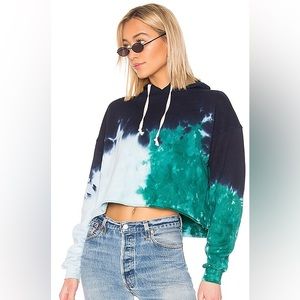 Re/Done cropped tie dye sweatshirt